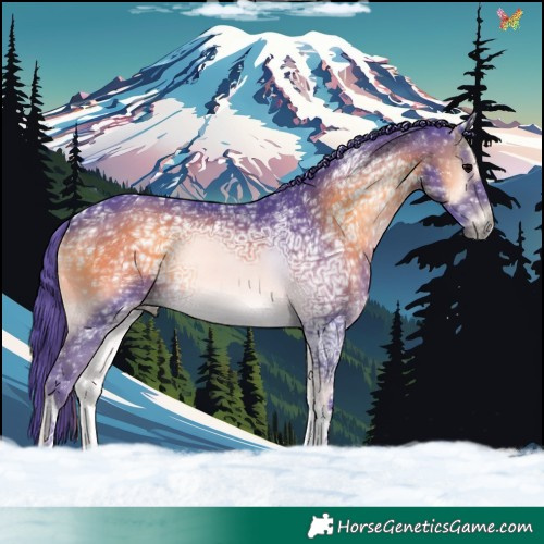 Horse Color:Watercolor Smoky Blue Onyx Ice Tobiano