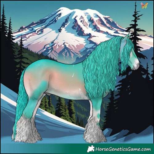 Horse Color:Watercolor Blue Onyx Tobiano 