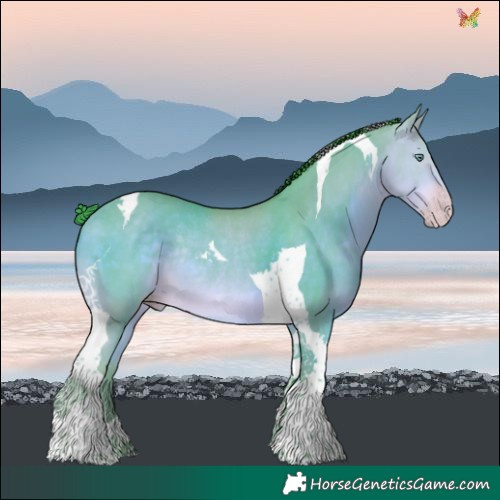 Horse Color:Watercolor Sable Cream Champagne Tobiano Rabicano 