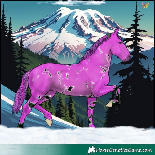 Horse Color:Painted Watercolor White Spotted Liver Chestnut 
