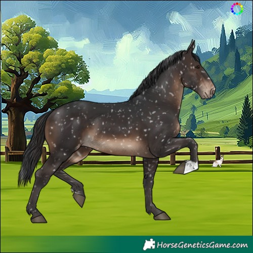 Horse Color:Brown Skewed Appaloosa 