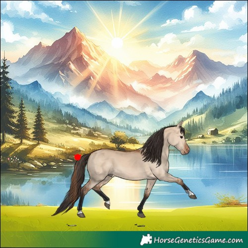 Horse Color:Bay Dun Tobiano