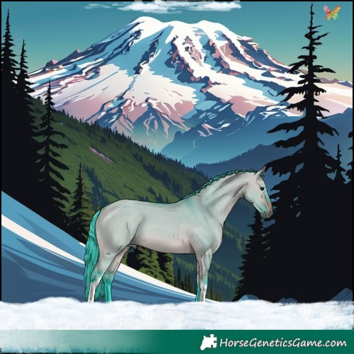 Horse Color:Watercolor Bay Dun Tobiano 