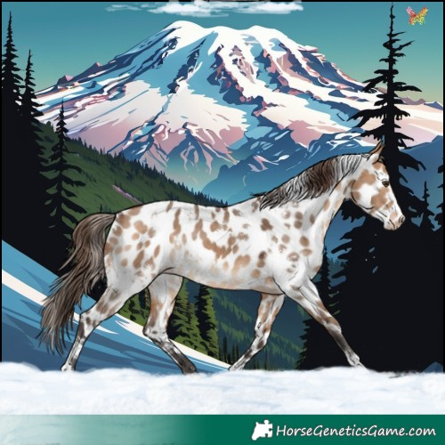 Horse Color:White Spotted Bay Dun Appaloosa 