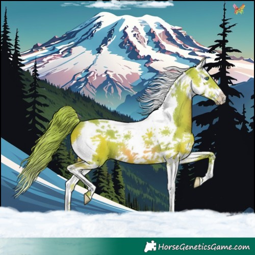 Horse Color:Watercolor Chestnut Splash Tobiano 