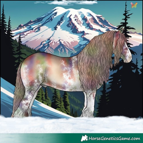 Horse Color:Nacre White Spotted Liver Red Onyx 