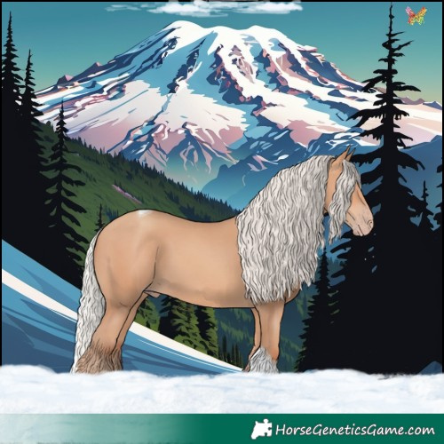 Horse Color:Silver Amber Champagne Tobiano