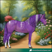 Horse Color:Powder White Watercolor Bay 