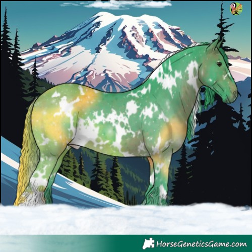 Horse Color:Watercolor White Spotted Brown 