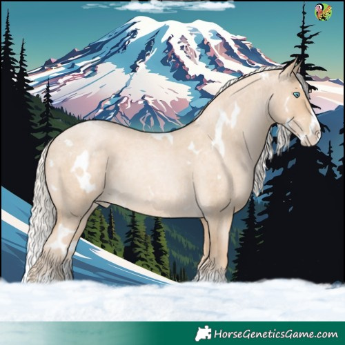 Horse Color:White Spotted Palomino Roan Pearl Splash 