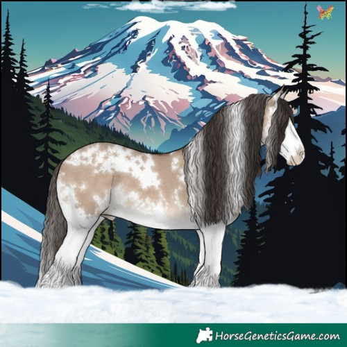 Horse Color:White Spotted Liver Red Dun Splash