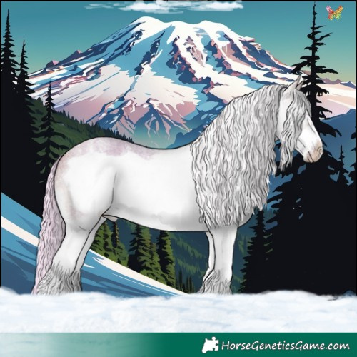 Horse Color:Watercolor Silver Brown Roan Sabino Splash Frame Rabicano