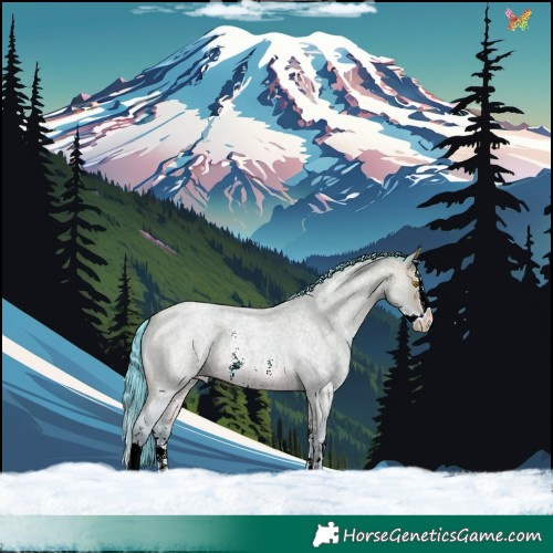 Horse Color:Watercolor Sable Champagne Roan Sabino Splash 