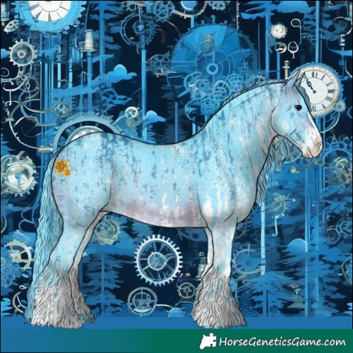 Horse Color:Watercolor White Spotted Brown Appaloosa  and Watercolor White Spotted Brown Tobiano 