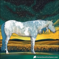 Horse Color:Watercolor Bay Ice Tobiano 