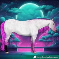 Horse Color:Watercolor Liver Red Dun Roan