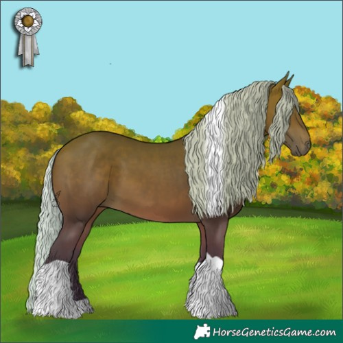 Horse Color:Silver Brown Tobiano 