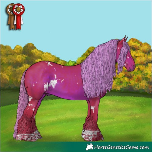 Horse Color:Watercolor White Spotted Liver Chestnut Tobiano 