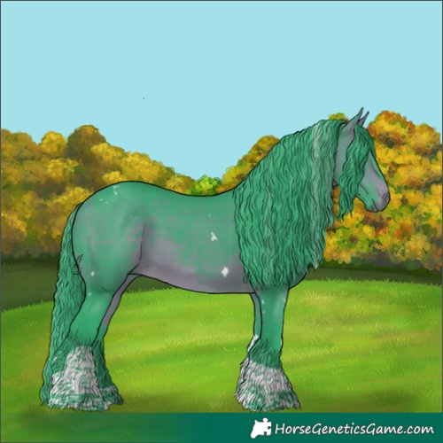 Horse Color:Watercolor White Spotted Bay Tobiano 
