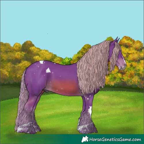 Horse Color:Watercolor White Spotted Chestnut Splash Tobiano 