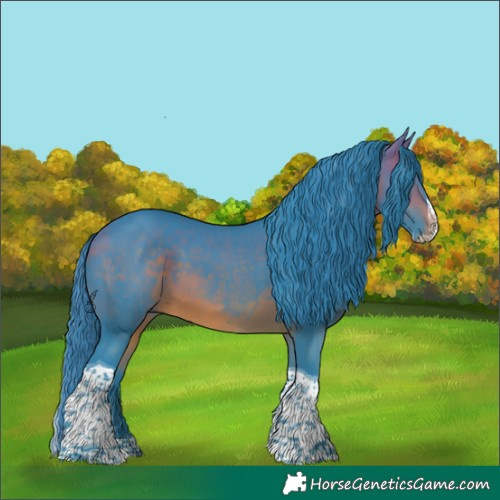 Horse Color:Watercolor Bay Splash Tobiano 