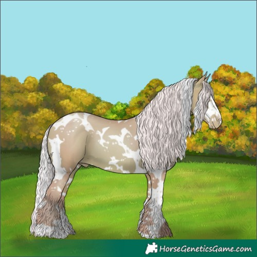 Horse Color:Watercolor Silver Bay Pearl Splash Tobiano 