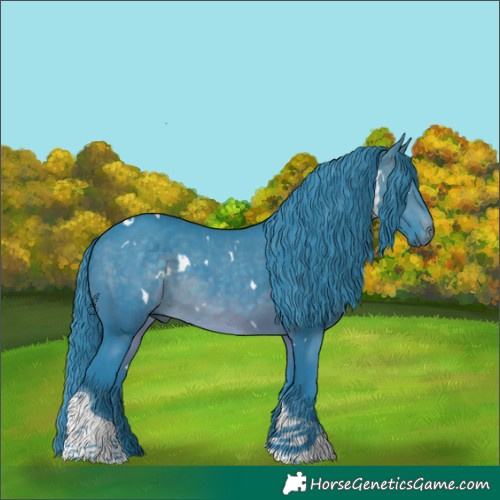 Horse Color:Watercolor White Spotted Brown Tobiano 
