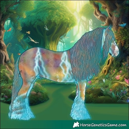 Horse Color:Nacre Thunderstruck White Spotted Chestnut
