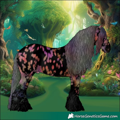 Horse Color:Void Nacre White Spotted Bay Appaloosa