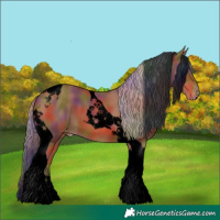 Horse Color:Void Nacre Chestnut Tobiano Varnish
