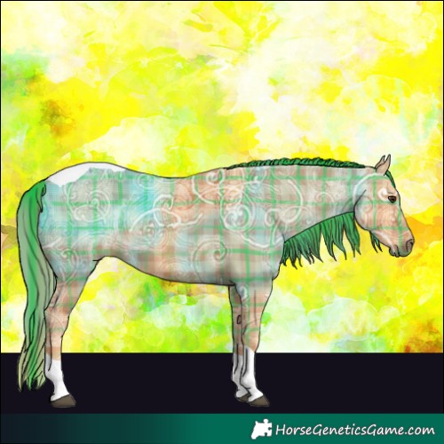 Horse Color:Plaid Chestnut Ice Tobiano
