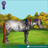 Horse Color:Void Platinum Painted Liver Red Onyx Splash Tobiano Brindle