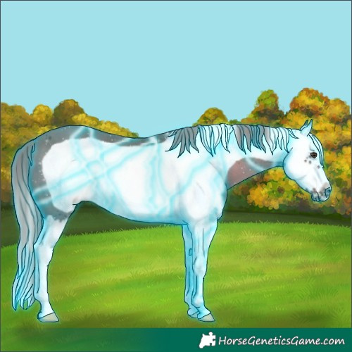 Horse Color:Thunderstruck Watercolor Liver Chestnut Splash Frame 