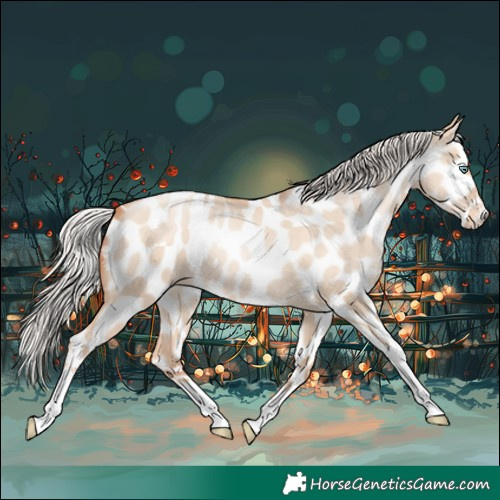 Horse Color:Silver Sable Champagne Pearl Dun Sabino Tobiano Near Leopard Rabicano 