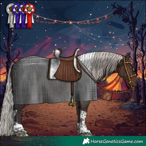 Horse Color:Silver Brown Tobiano