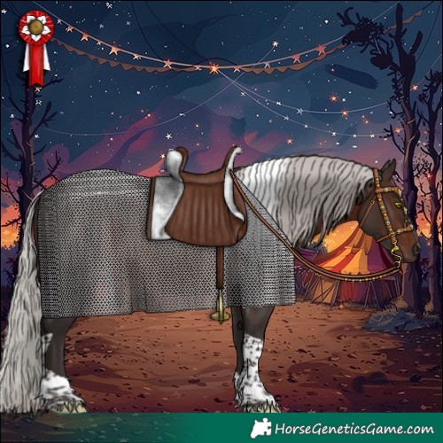 Horse Color:Silver Brown Tobiano 