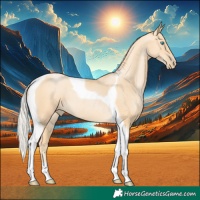Horse Color:Silver Buckskin Pearl Tobiano