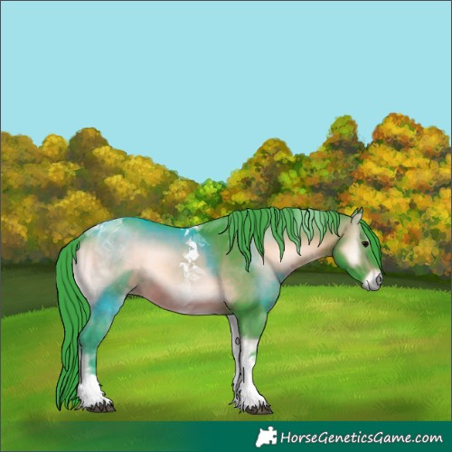 Horse Color:Watercolor Brown Onyx Tobiano 
