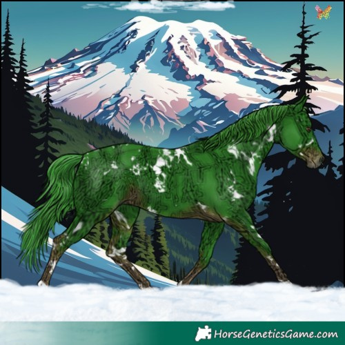 Horse Color:Watercolor White Spotted Liver Chestnut Ice 