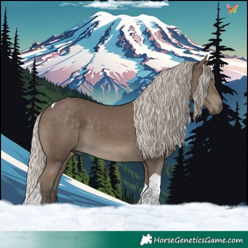 Horse Color:Silver Smoky Black Tobiano