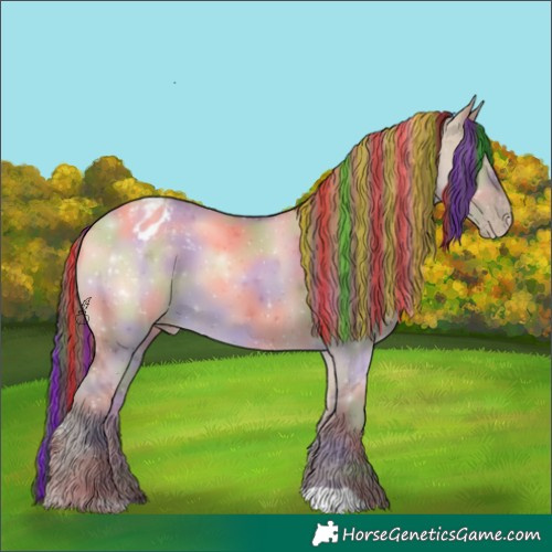 Horse Color:Gray Painted Nacre Classic Champagne Dun Varnish