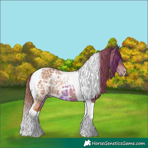 Horse Color:Chestnut Ice Tobiano 