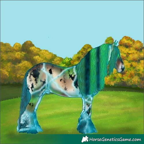Horse Color:Powder White Void Thunderstruck White Spotted Liver Red Onyx Varnish 