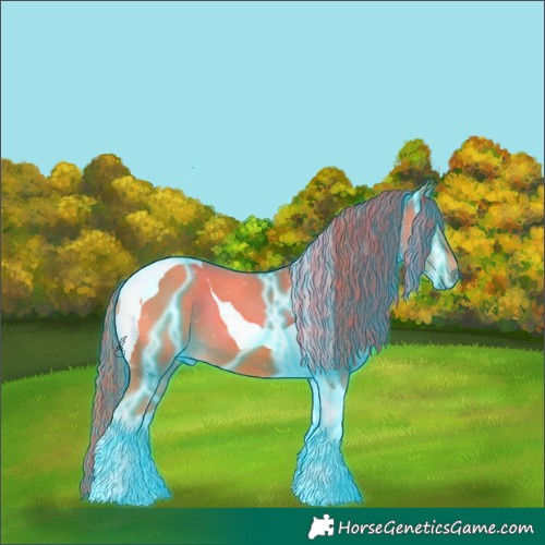 Horse Color:Painted Thunderstruck Chestnut Tobiano 