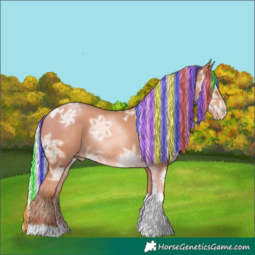 Horse Color:Painted Silver Classic Champagne Ice Tobiano Appaloosa 