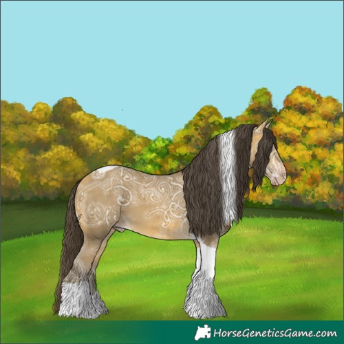 Horse Color:Sable Cream Champagne Ice Tobiano 