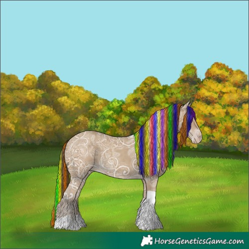 Horse Color:Painted Classic Cream Champagne Ice Tobiano