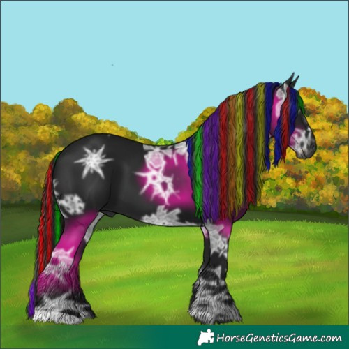 Horse Color:Gray Painted Black Ice 