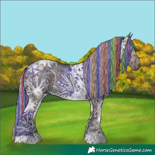 Horse Color:Gray Painted Silver Black Ice 