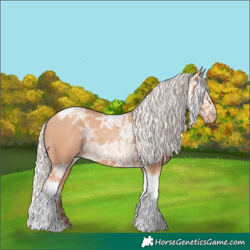 Horse Color:Silver Classic Champagne Ice Tobiano 